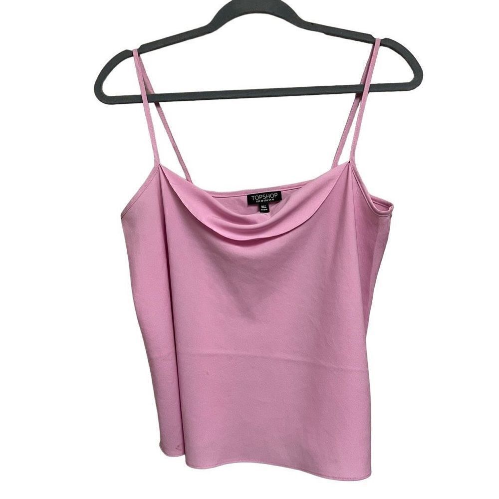 Topshop Pink Cowl Neck Tank Top Size 6US